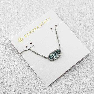 Kendra Scott Light Blue Glass Necklace